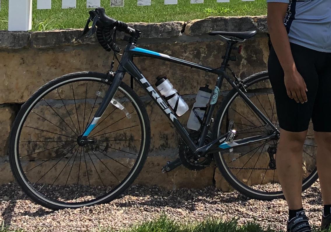 Trek Domane AL 3 Silver, gray or bare metal and Blue