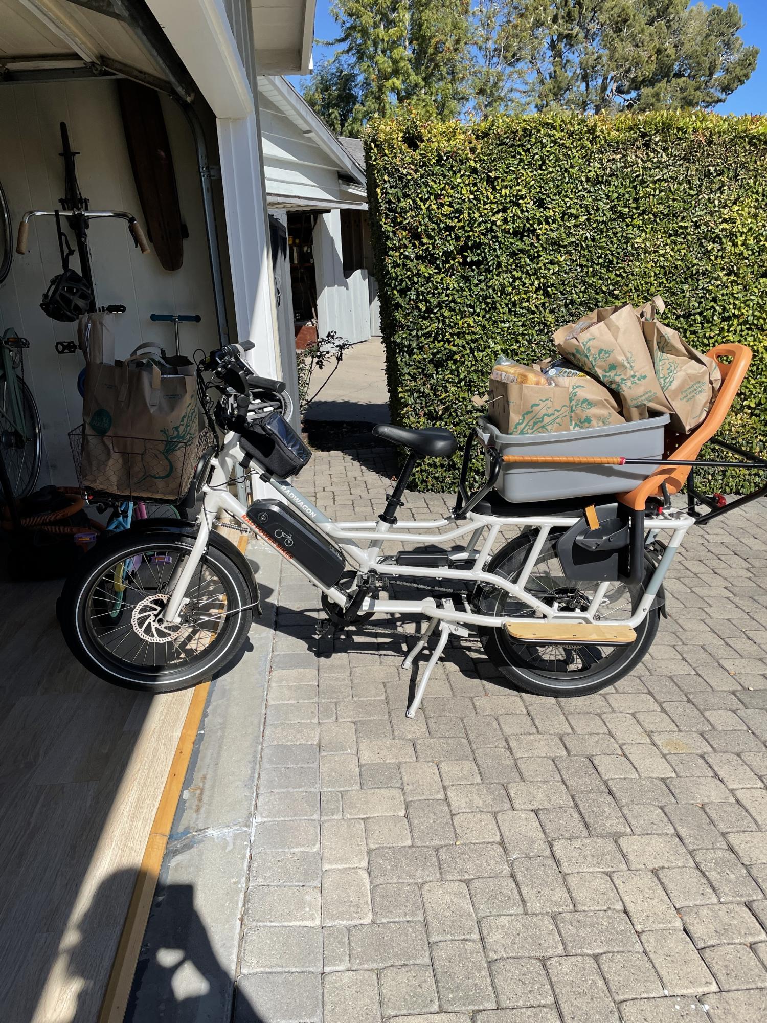 2021 Rad Power Bikes RadWagon 4 cargo bike rear White