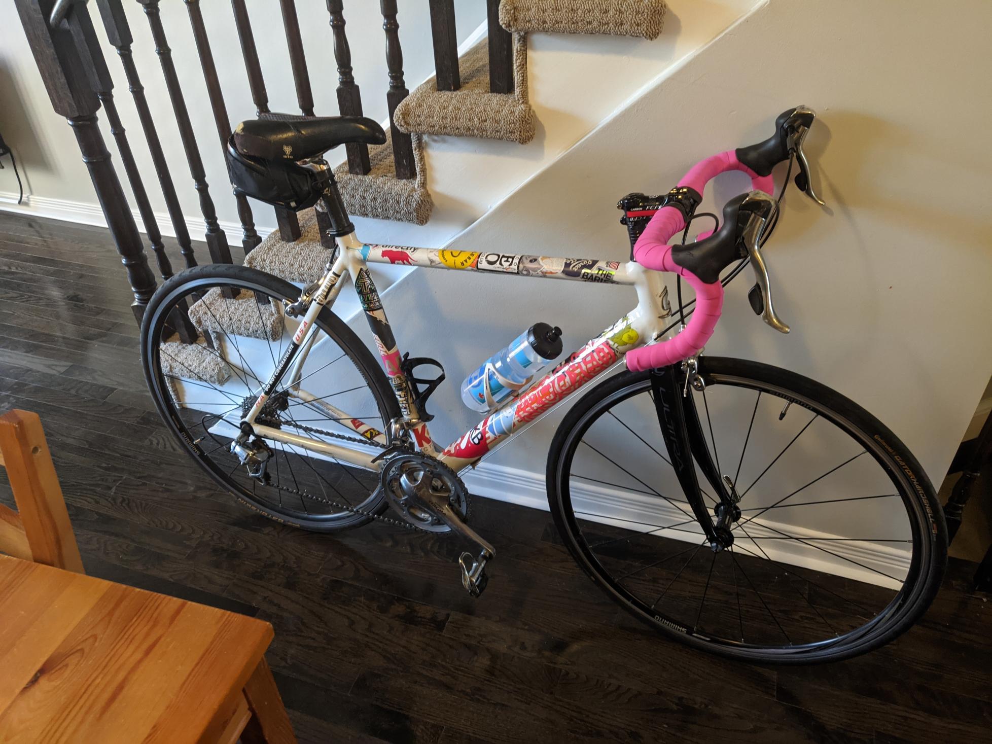 2024 Cannondale CAAD5 White and Stickers tape or other cover-up