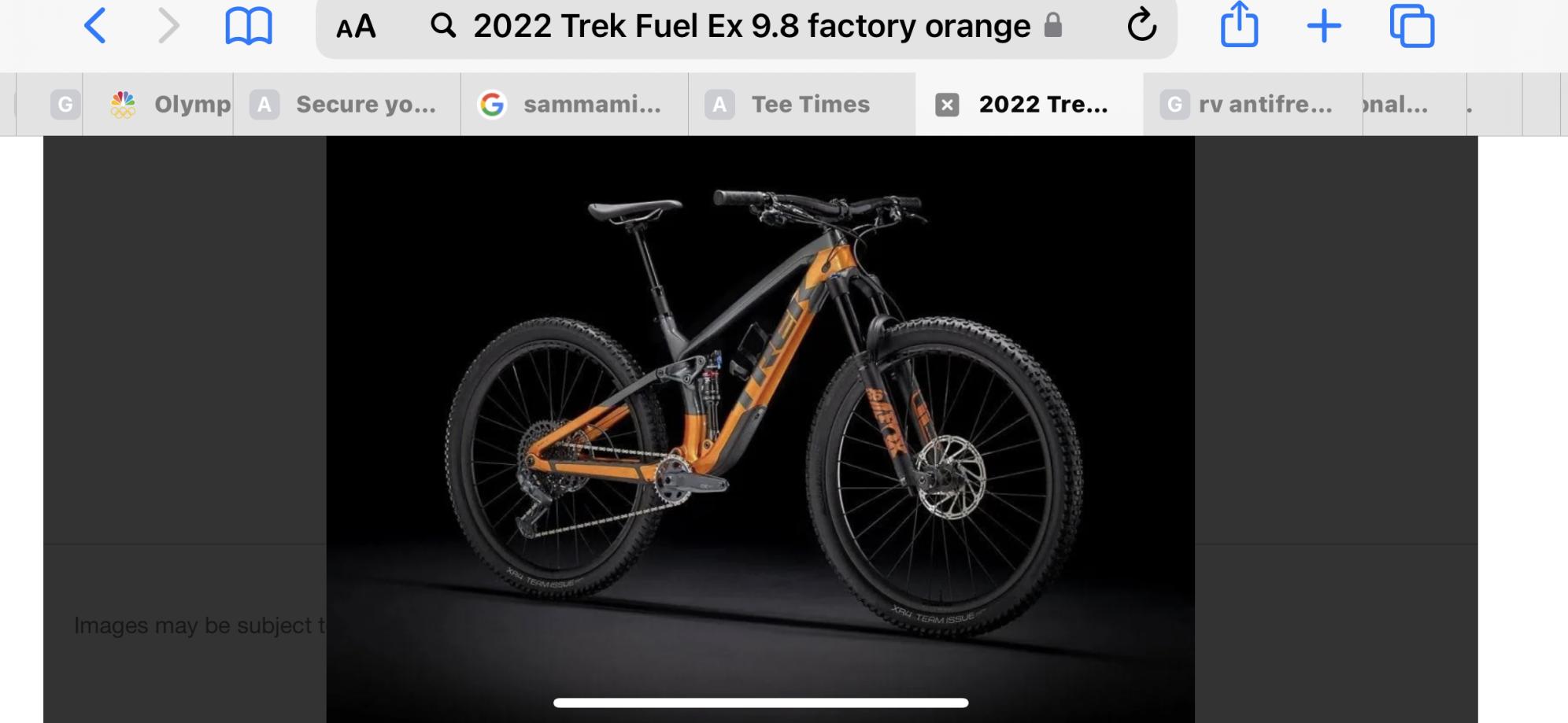 2022 Trek Fuel EX 9.8. XT Orange and Black