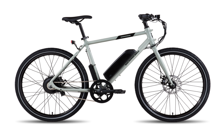 2022 Rad Power Bikes rad mission high step Silver, gray or bare metal
