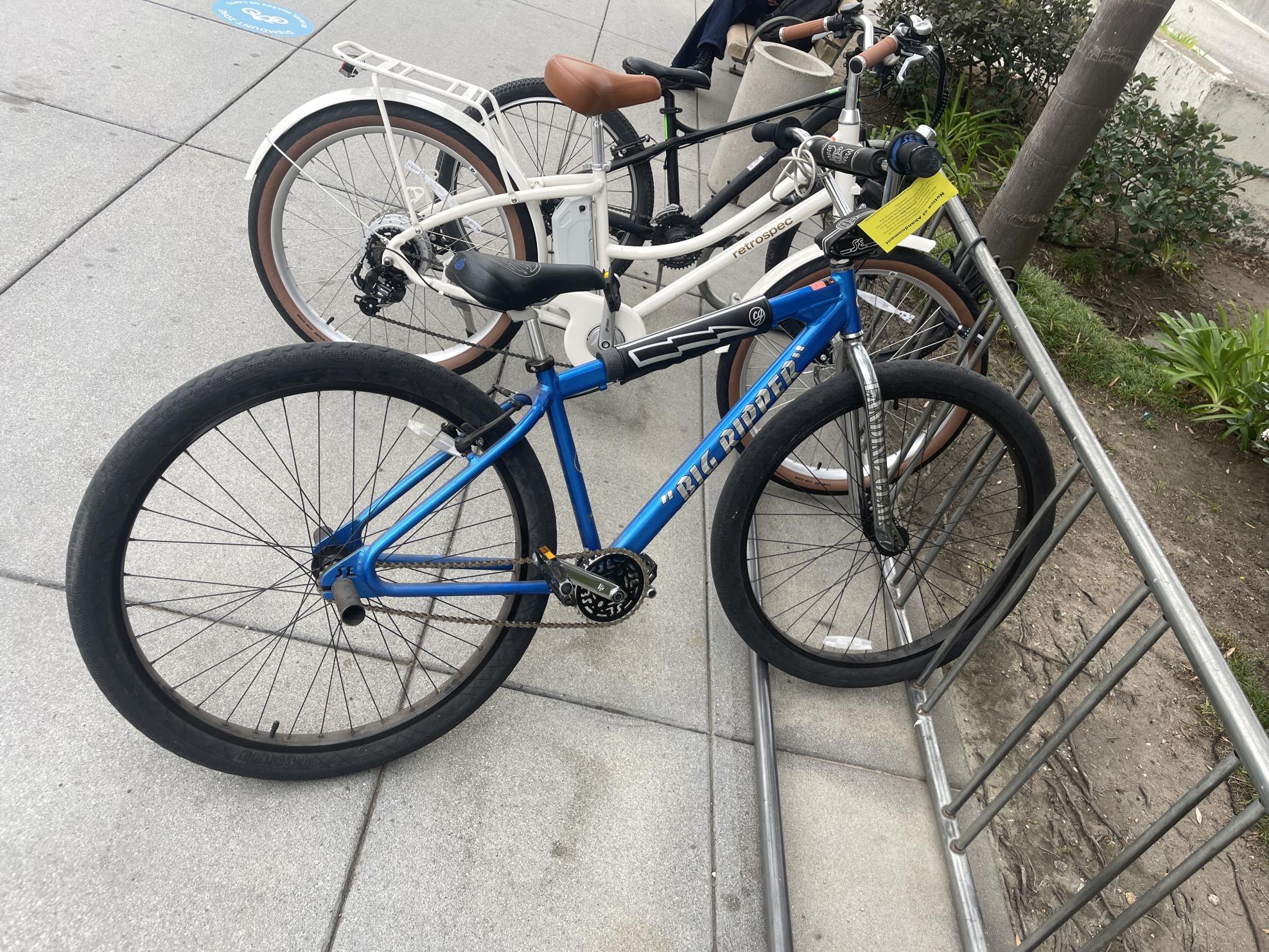 2021 SE Bikes Big Ripper Blue, Silver, gray or bare metal, and Stickers tape or other cover-up