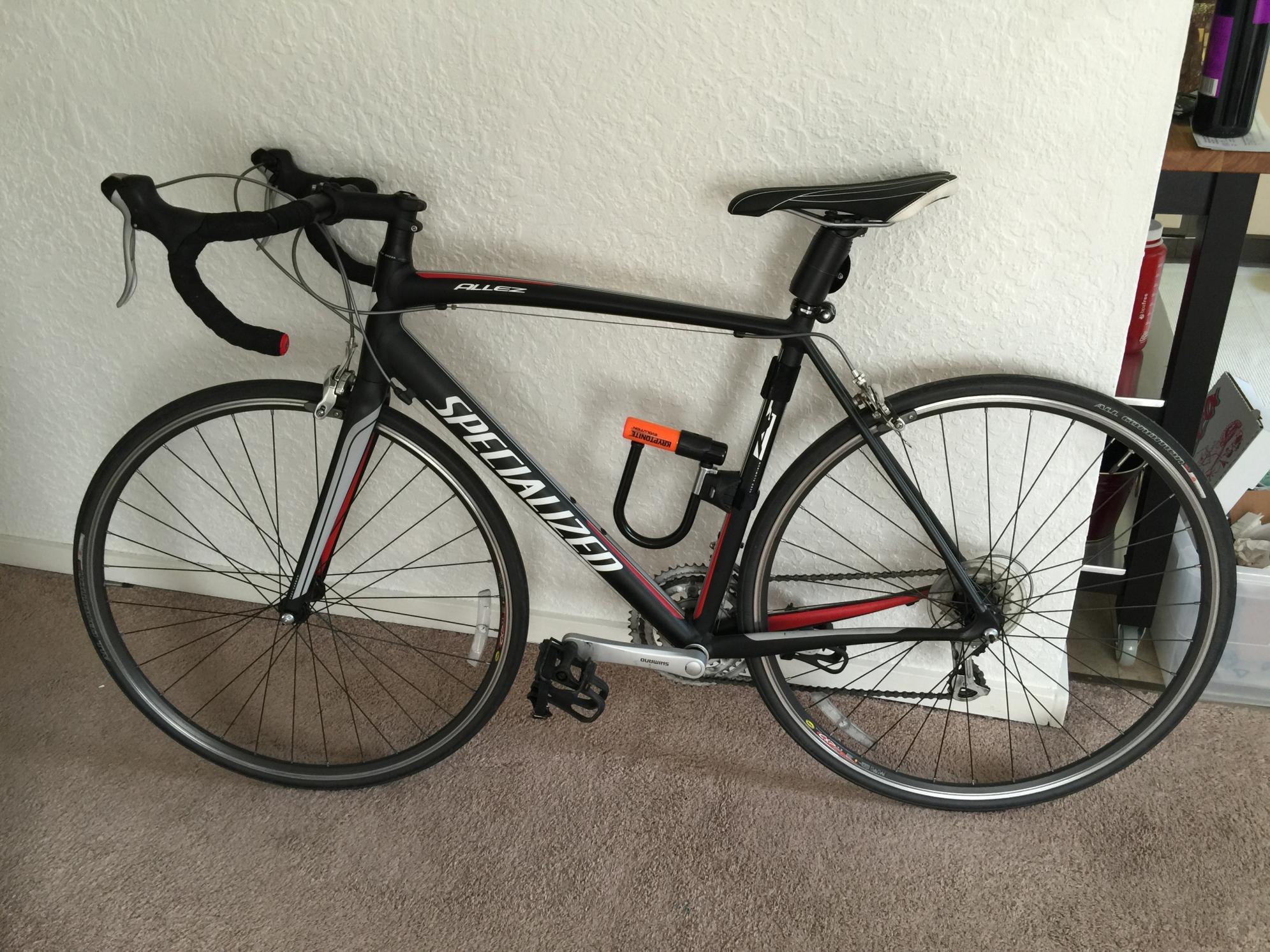 Specialized Allez Black, Red, and Silver or Gray