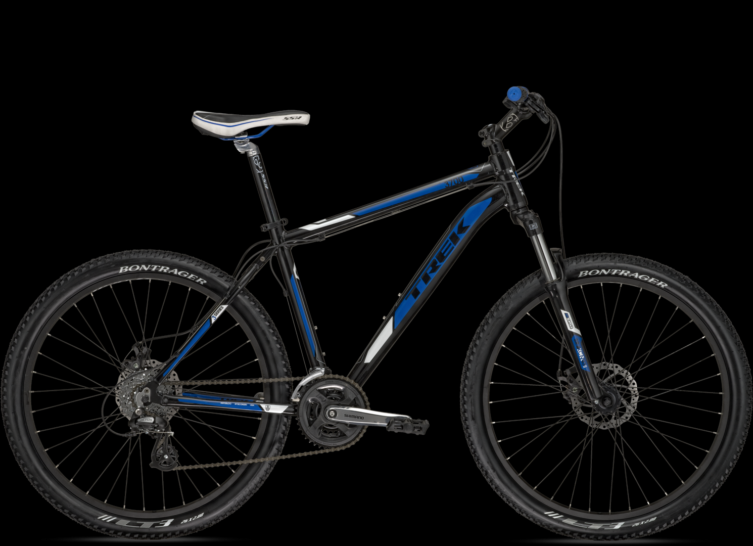 2012 Trek 3700 Disc Black and Blue