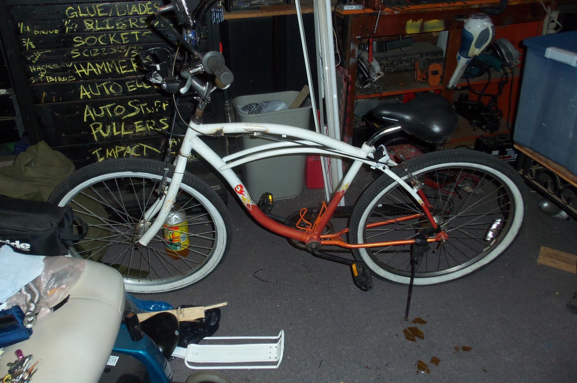 2010 Schwinn cruiser Stickers tape or other cover-up