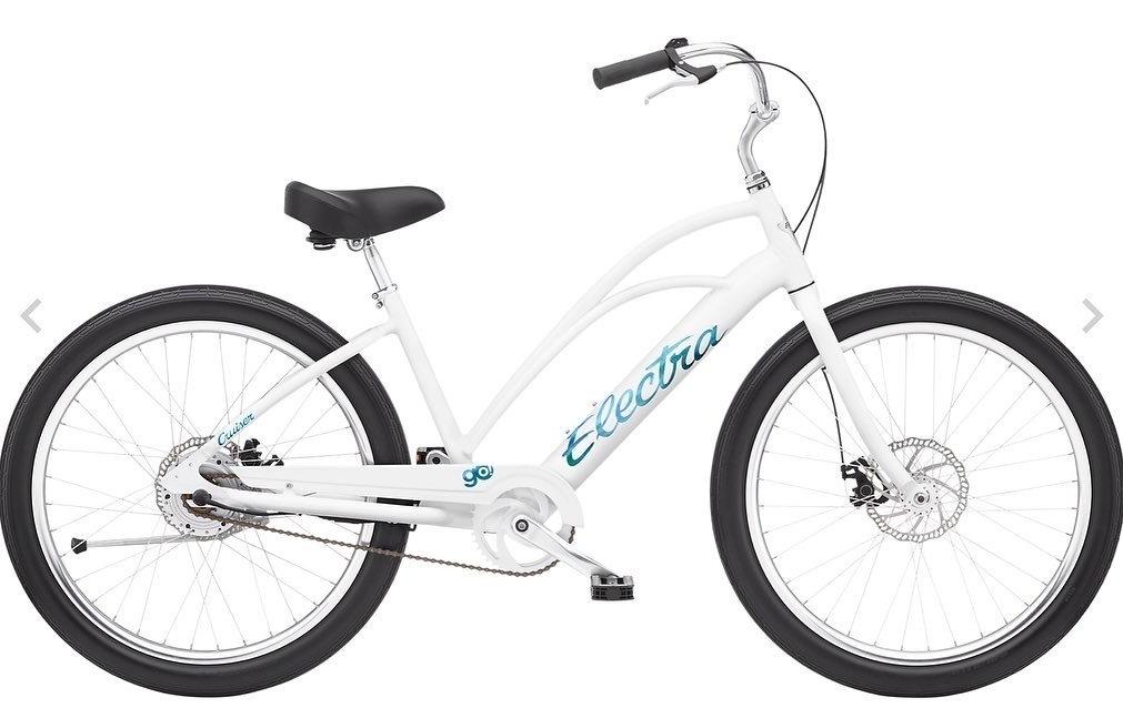 2022 Electra Cruiser Go! White Step Thru White