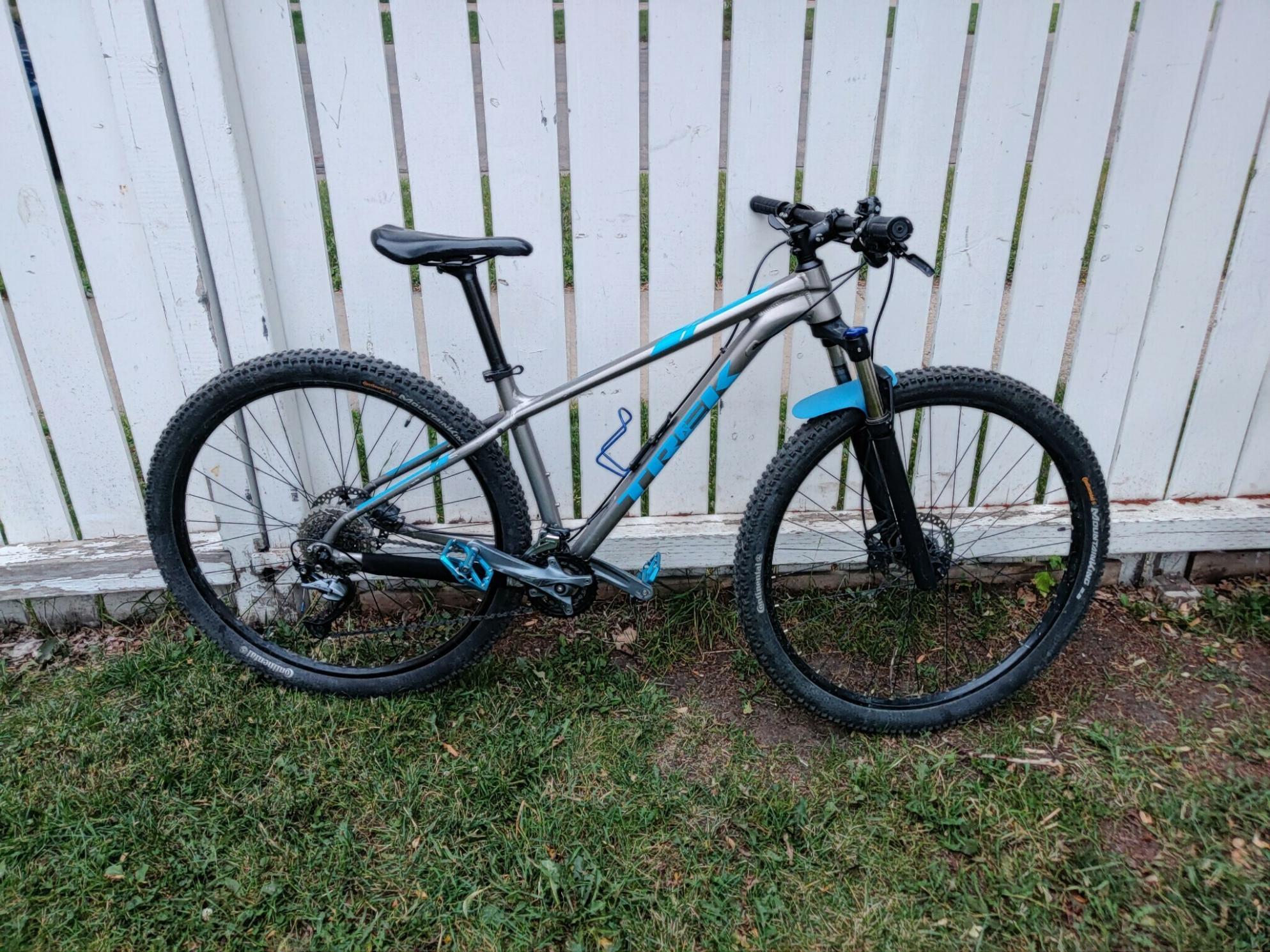 2017 Trek Xcaliber7 Blue and Silver, gray or bare metal