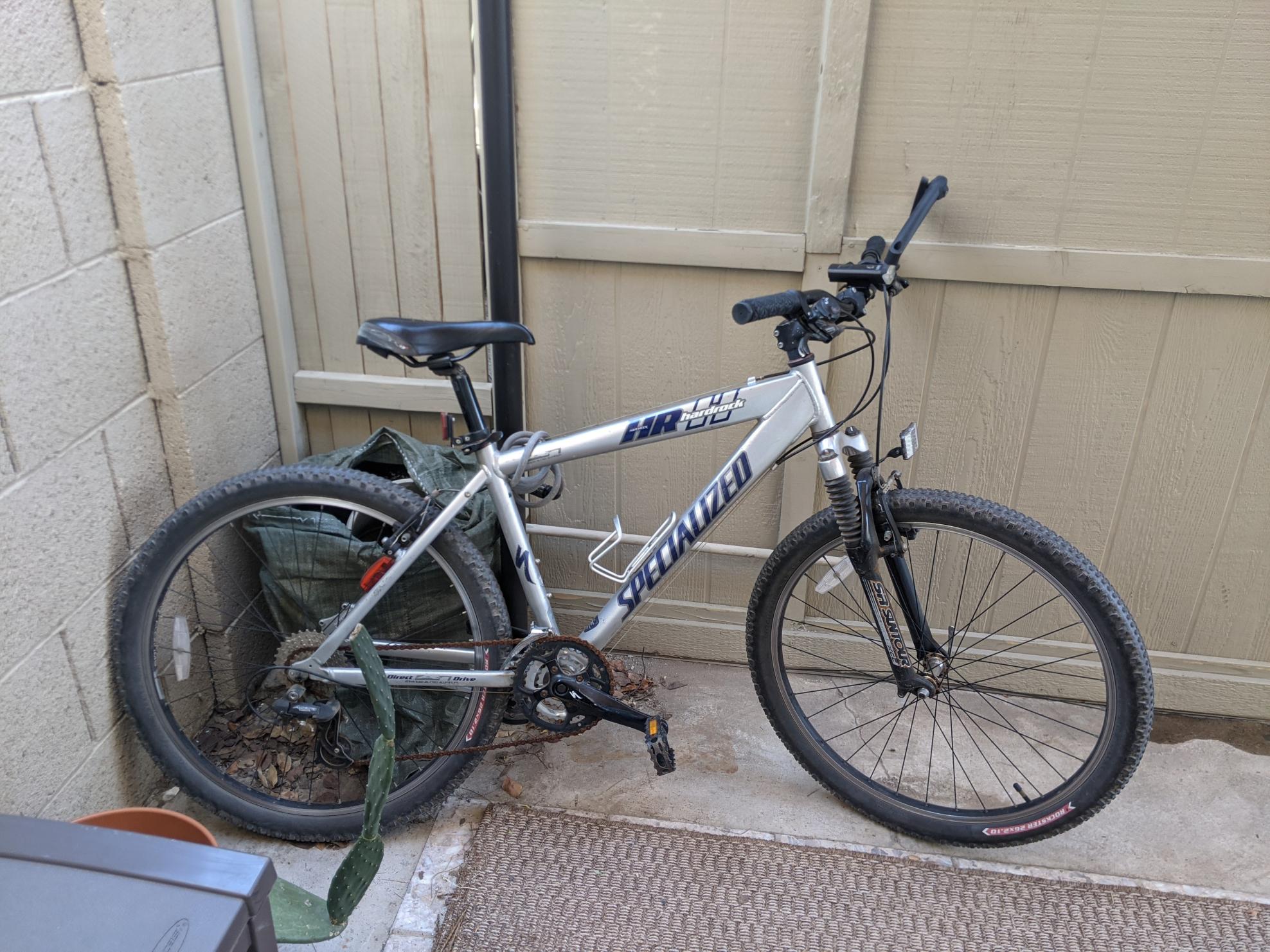 2002 Specialized Hardrock A1 FS Silver, gray or bare metal