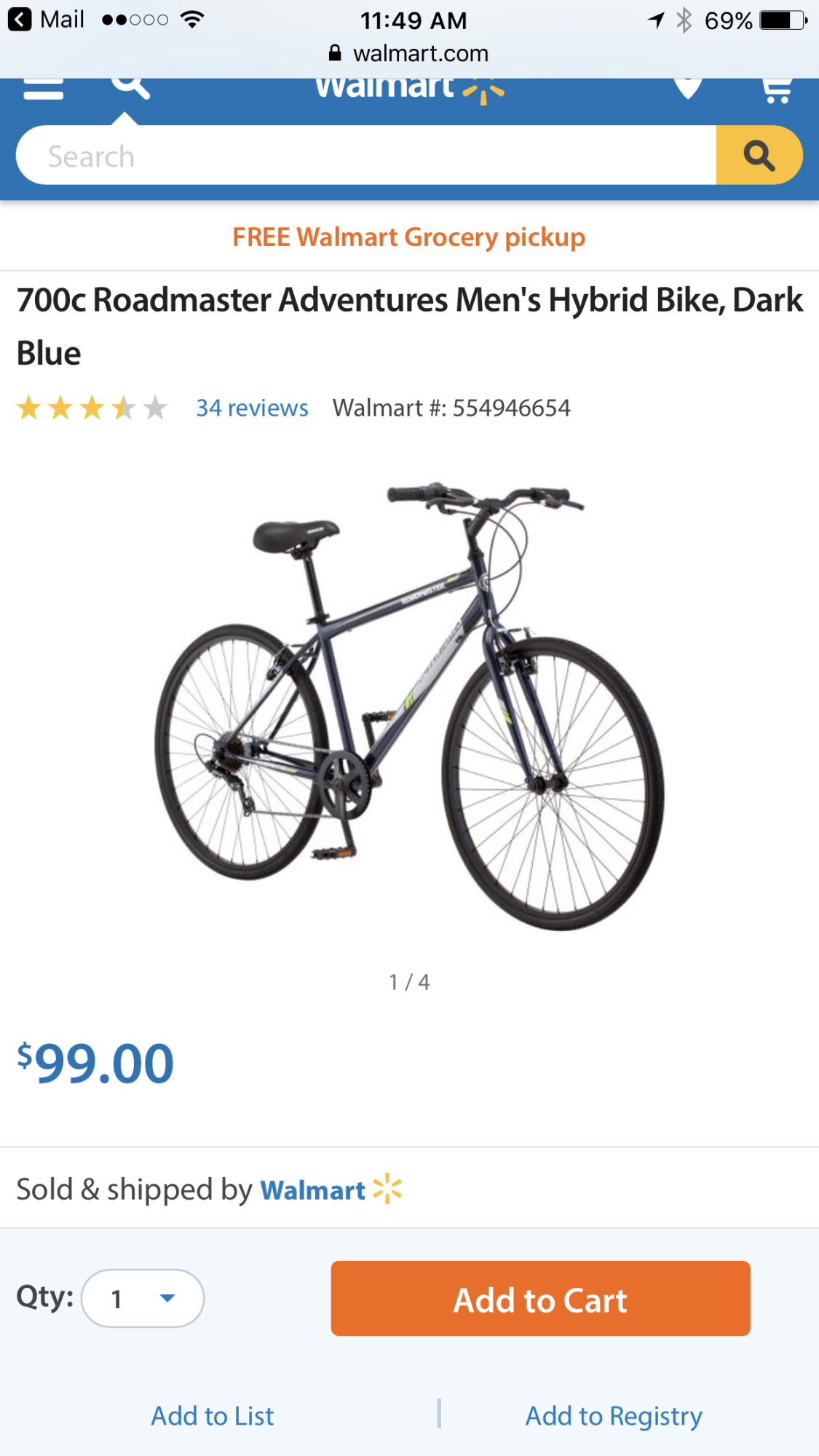 Roadmaster Adventurer 700c Blue