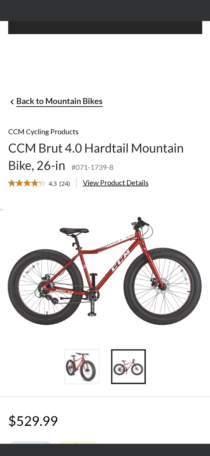 2022 CCM Ccm brut 4.0 hardtail mountain bike Red