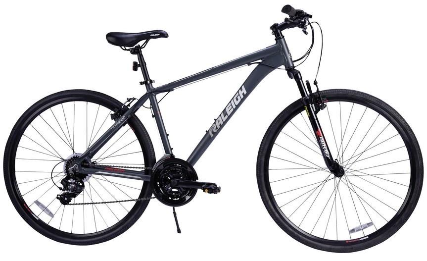 2021 Raleigh Overtake 700C Hybrid Silver, gray or bare metal
