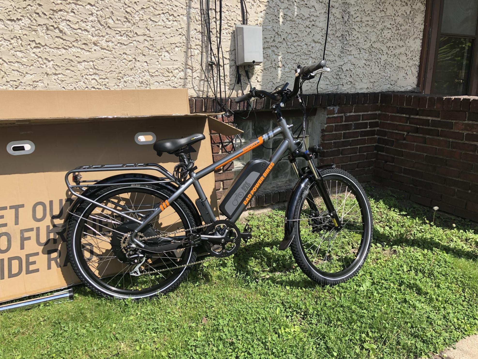 2019 Rad Power Bikes RadCity Silver, gray or bare metal
