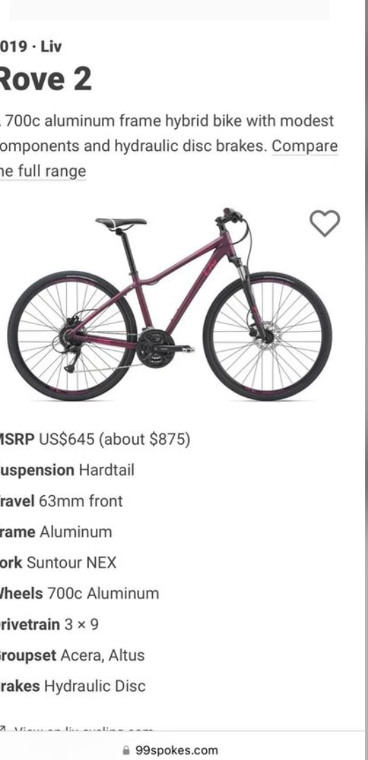 2019 Liv aluminum Purple