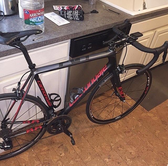 2013 Cannondale Supersix Evo Di2   Black, Red, and Silver or Gray