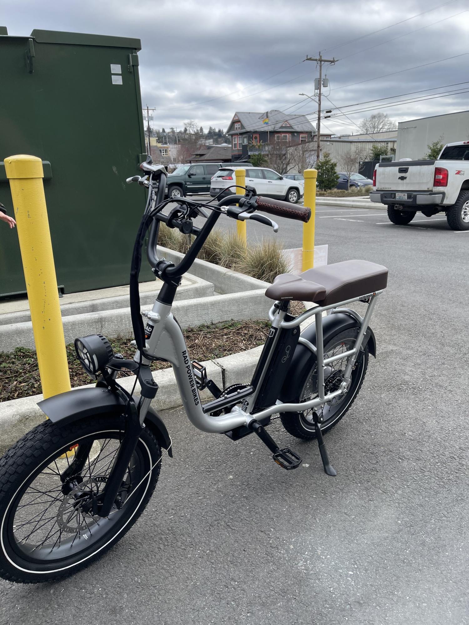 2021 Rad Power Bikes Rad Runner Plus Silver, gray or bare metal