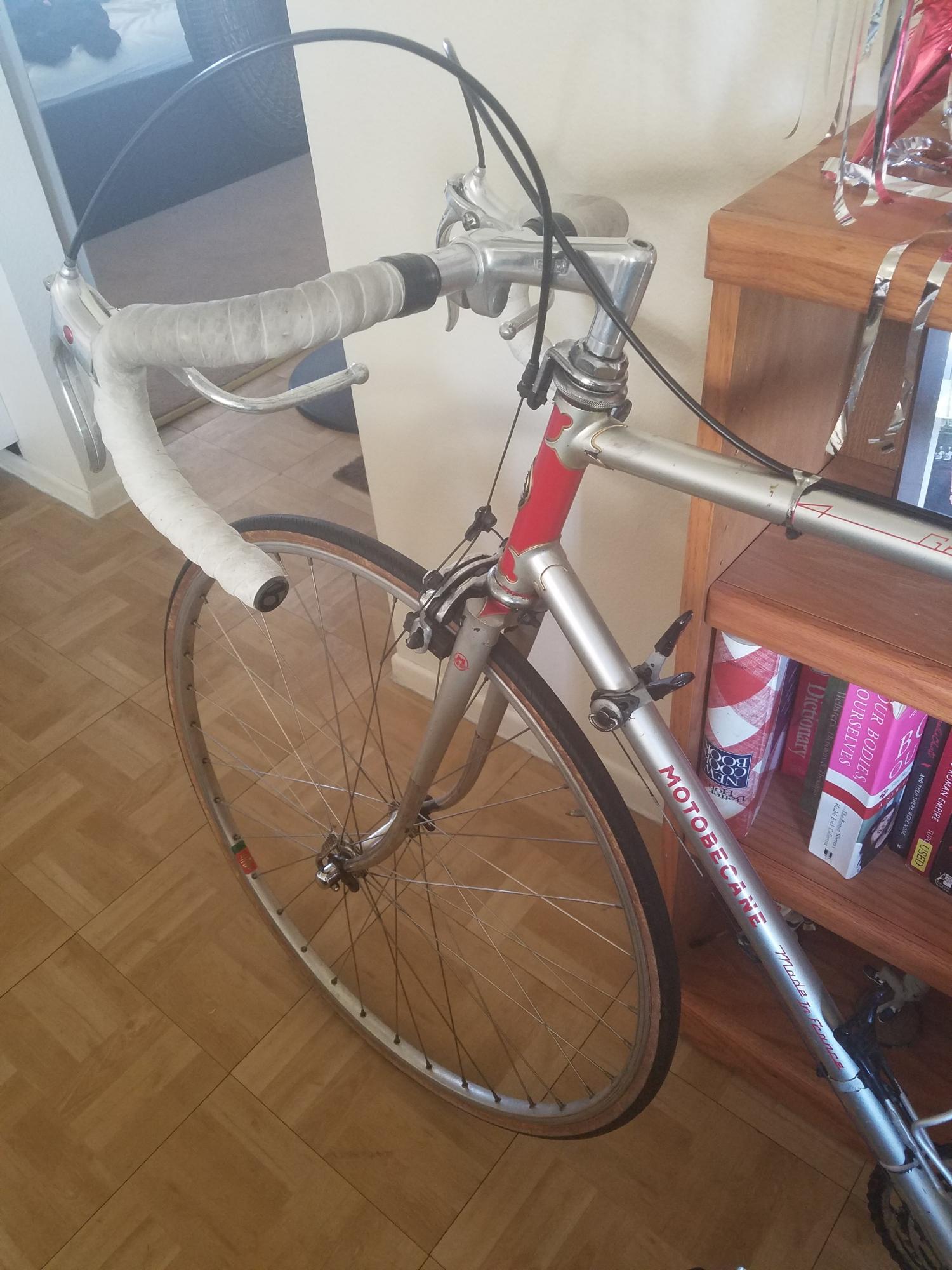 1974 Motobecane Grand Jubile Silver or Gray and Red