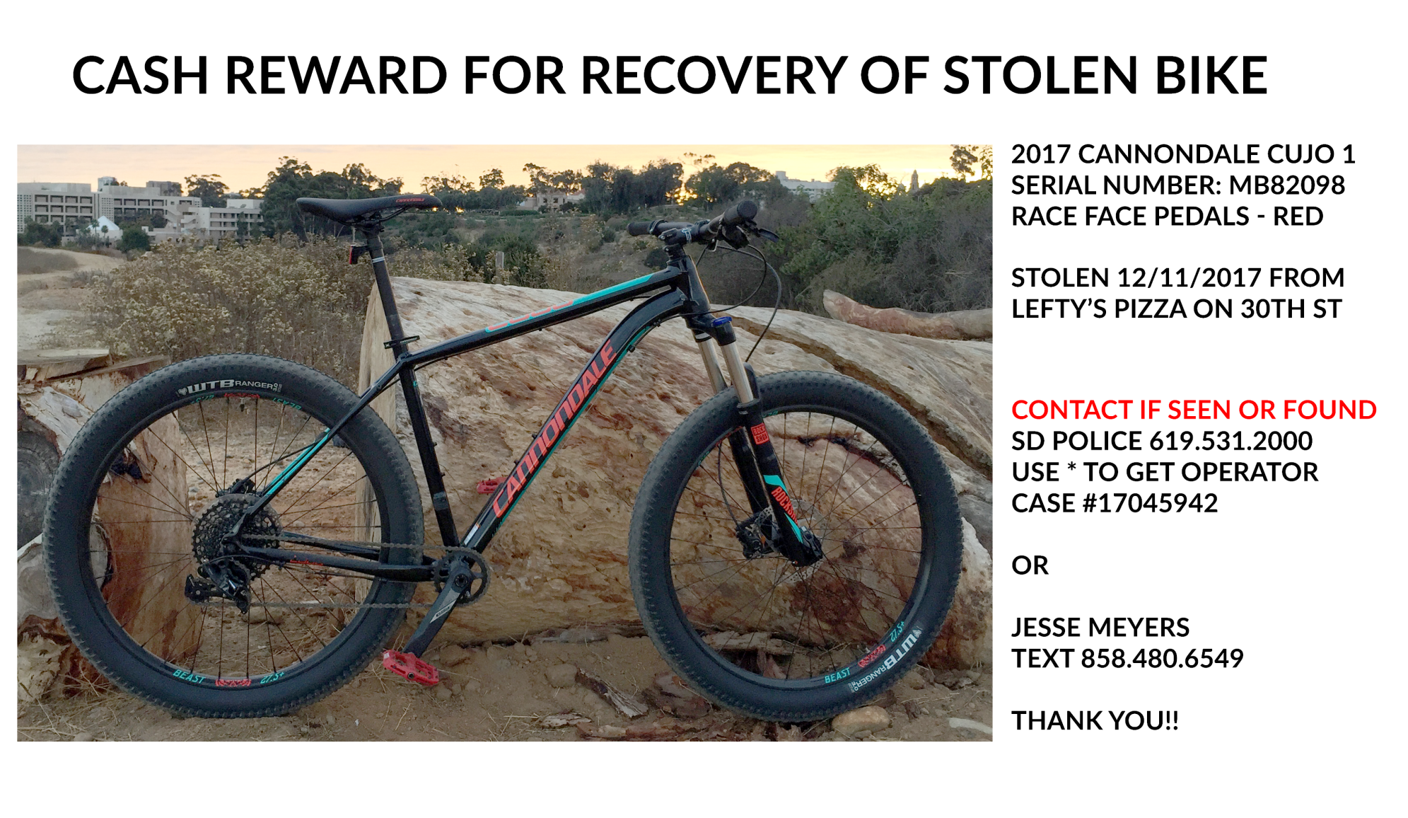 2017 Cannondale Cujo 1 Black