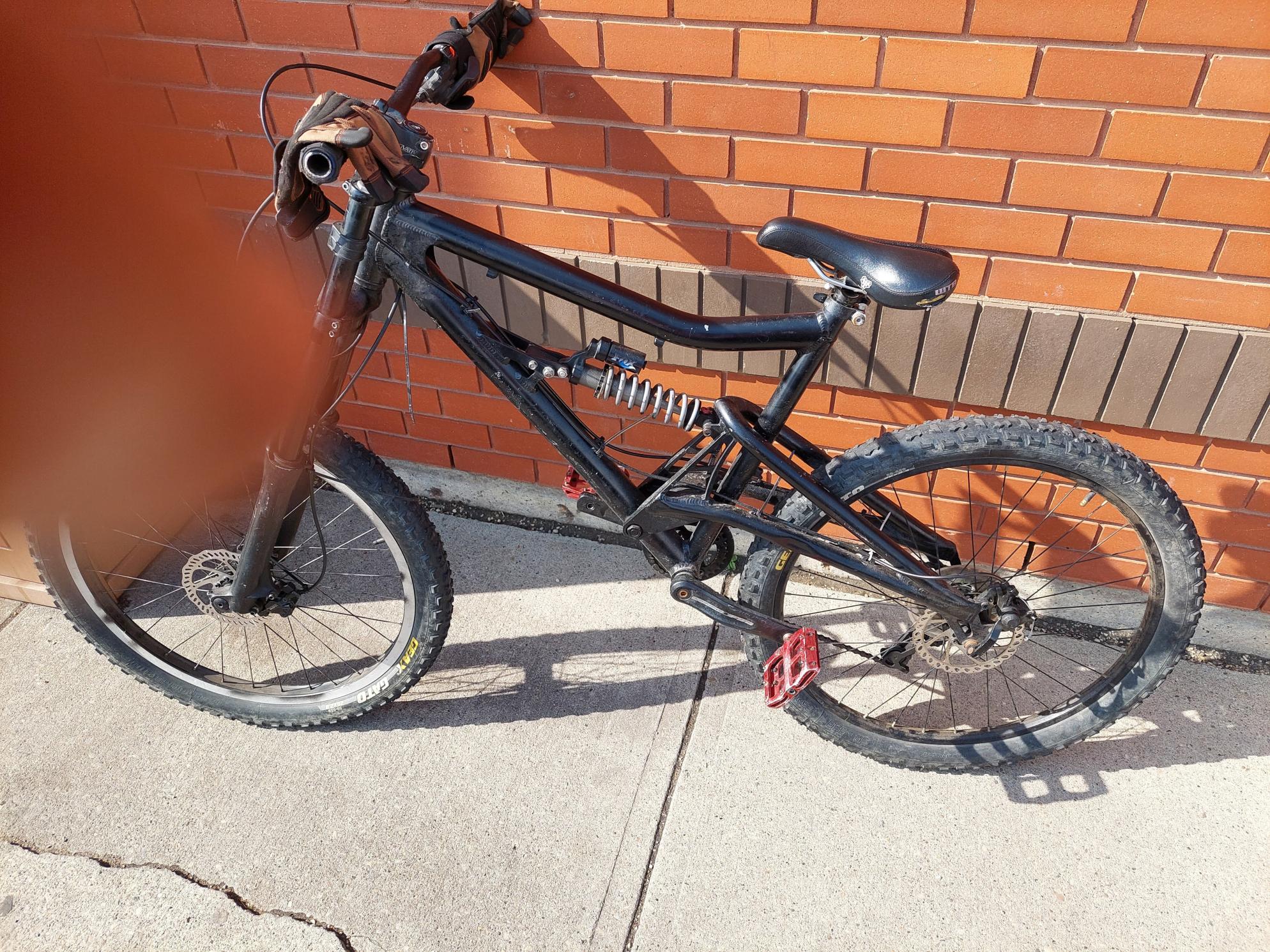 2016 Santa Cruz Down hill with duel suspension and cu... Blue and Silver, gray or bare metal