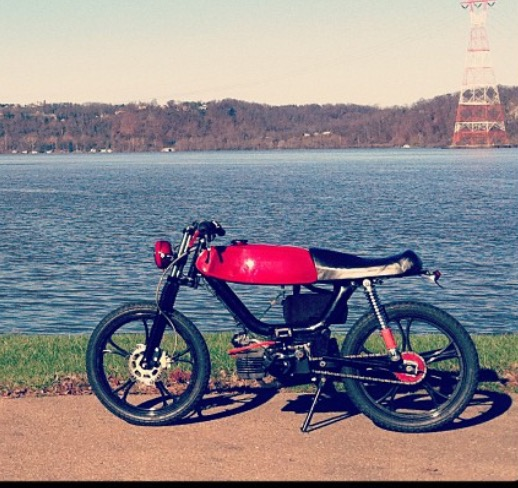 1989 Motomarina Moped Black and Red