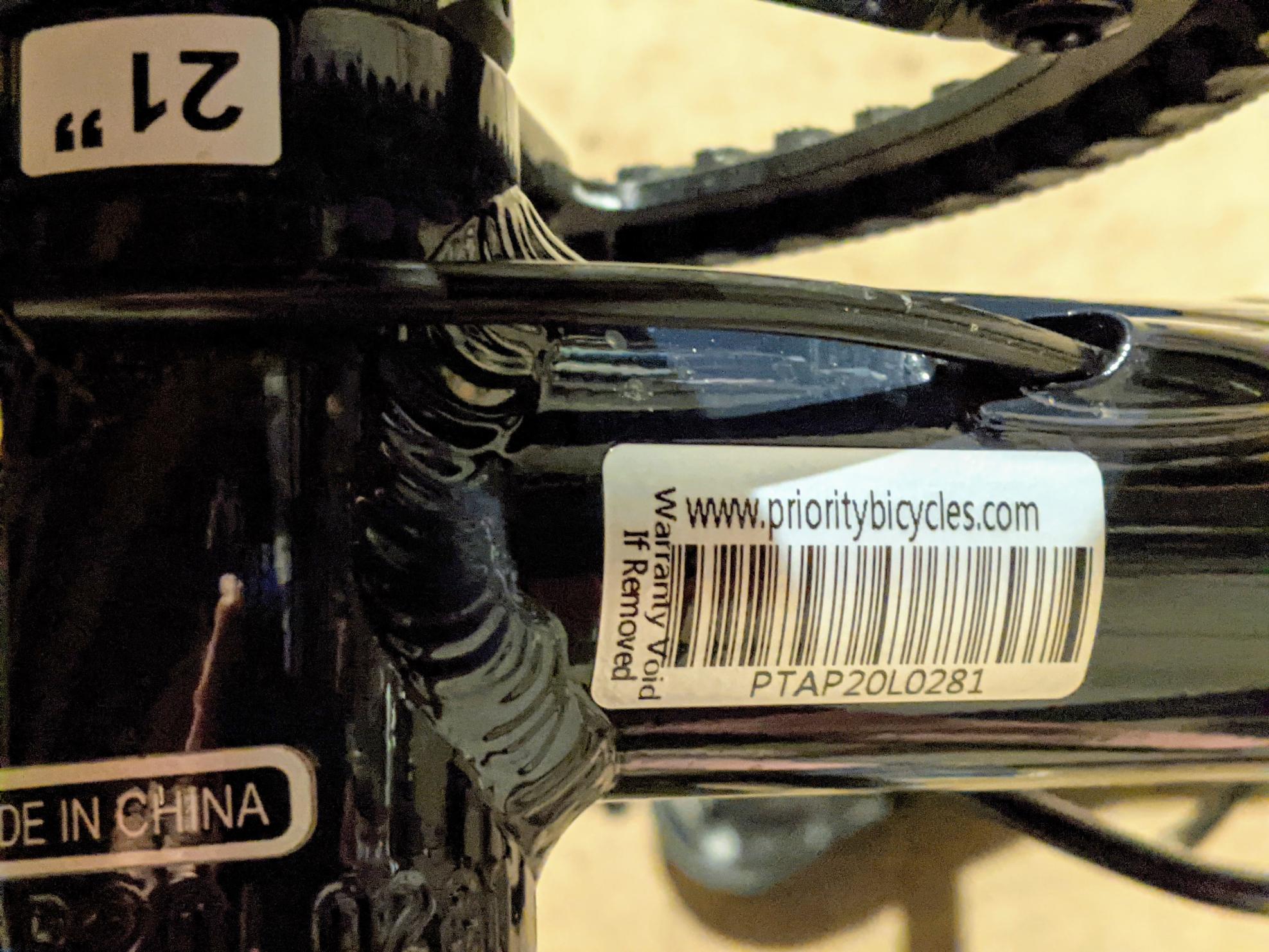 2021 Priority Bicycles Apollo Blue