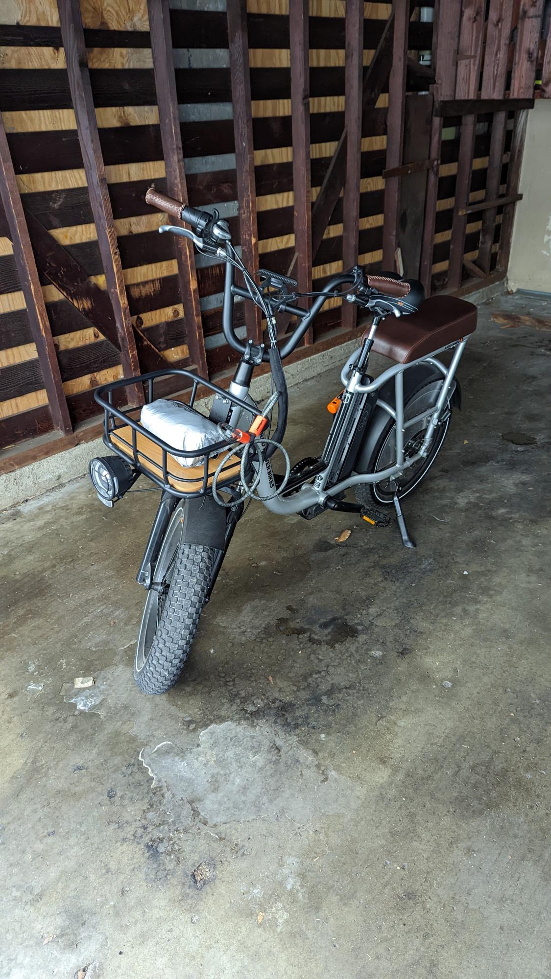 2021 Rad Power Bikes RadRunner+ Silver, gray or bare metal