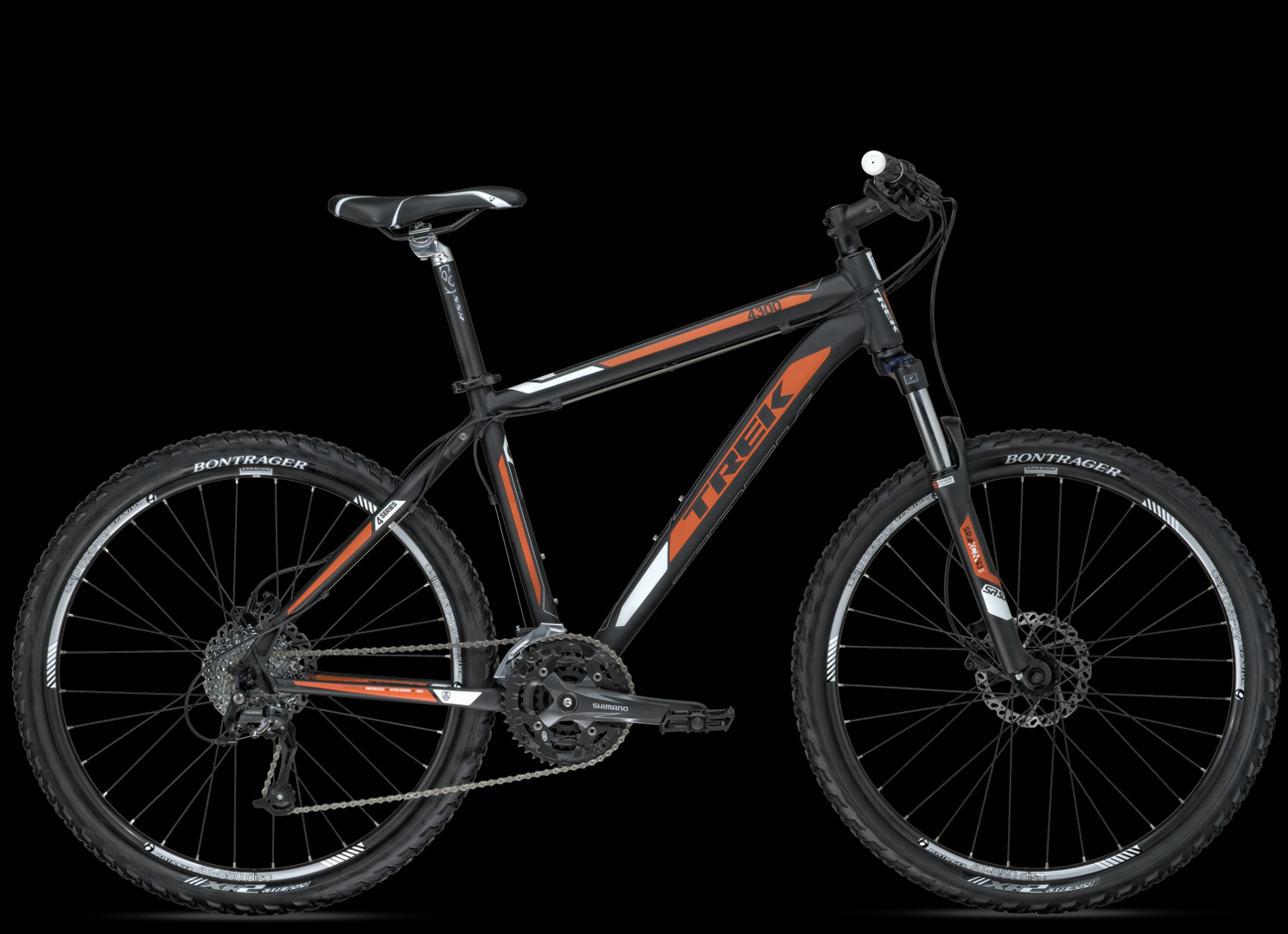 2012 Trek 4300 Disc Black, Orange, and White