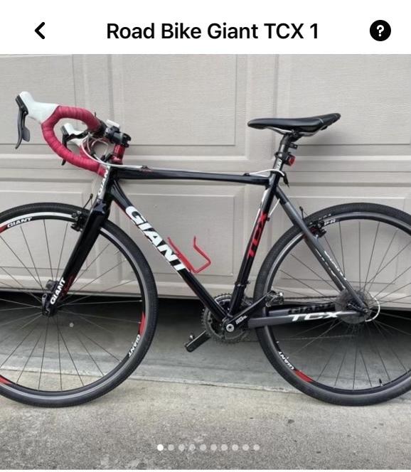 2022 Giant TCX1 Black and Red
