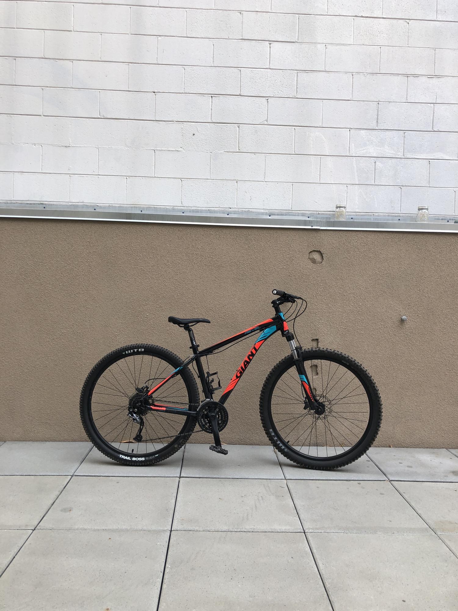 2017 Giant Revel 29er Black, Orange, and Blue