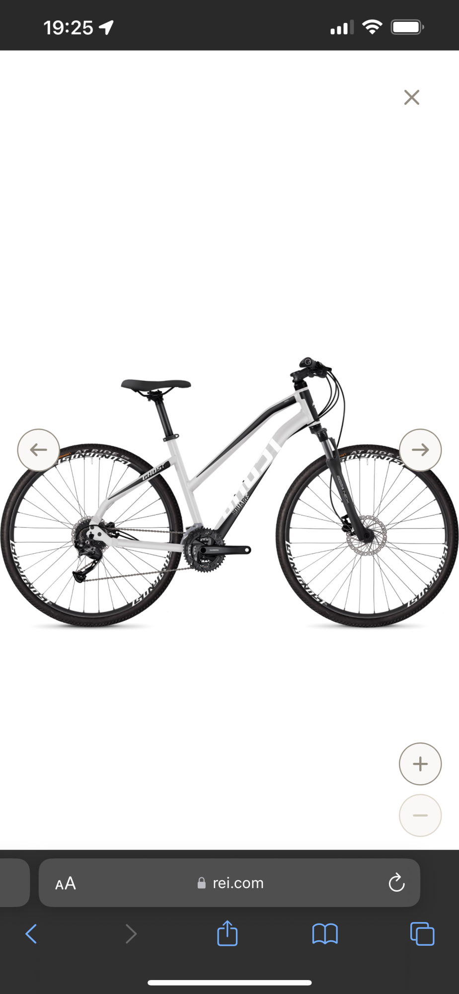 Ghost Square Cross 1.8 Step-Through Bike (F... Silver, gray or bare metal