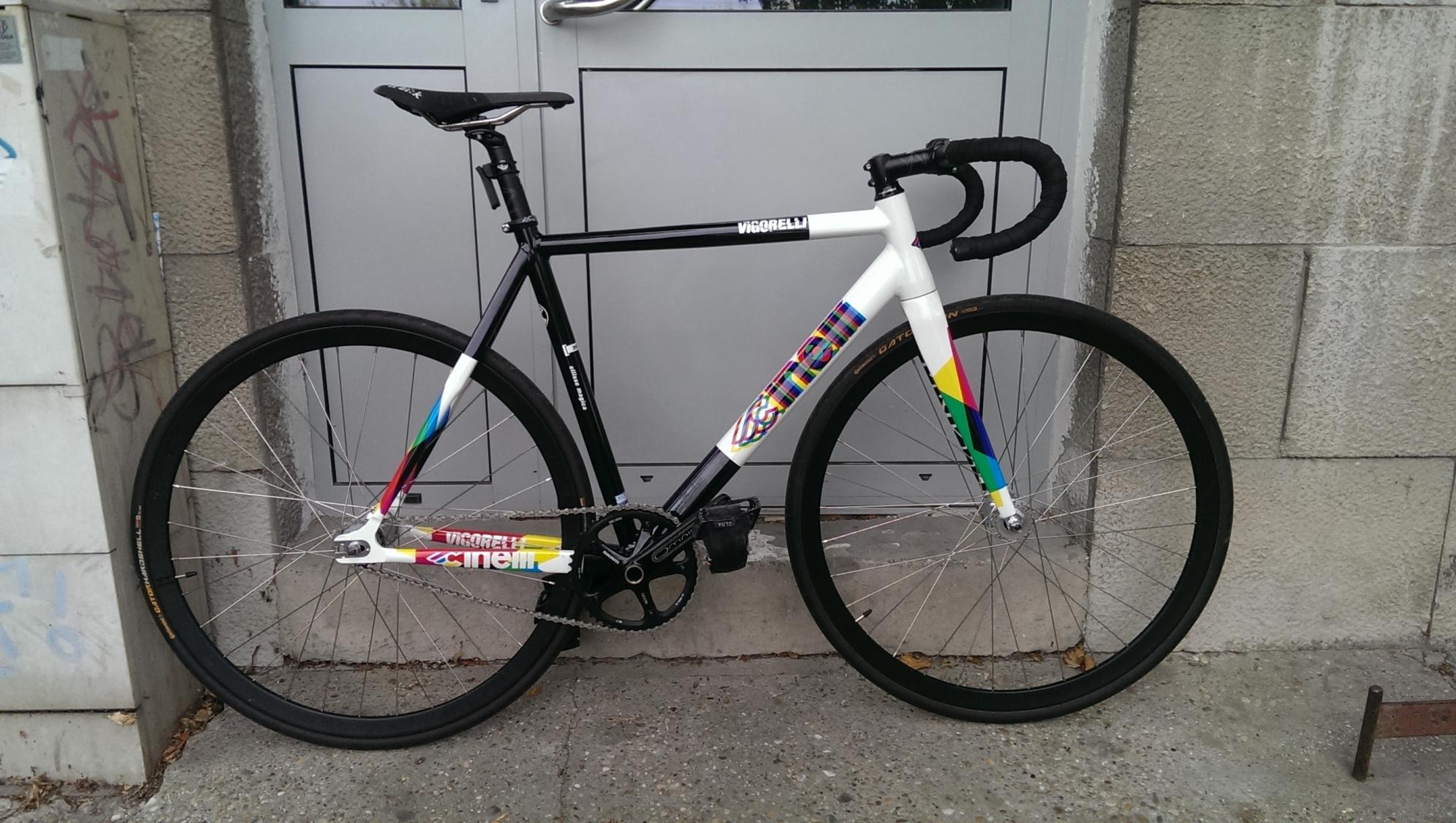 2014 Cinelli Vigorelli alum track frameset White and Black