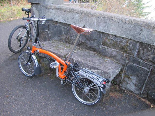 2014 Brompton Bicycle 464080 Orange and Black