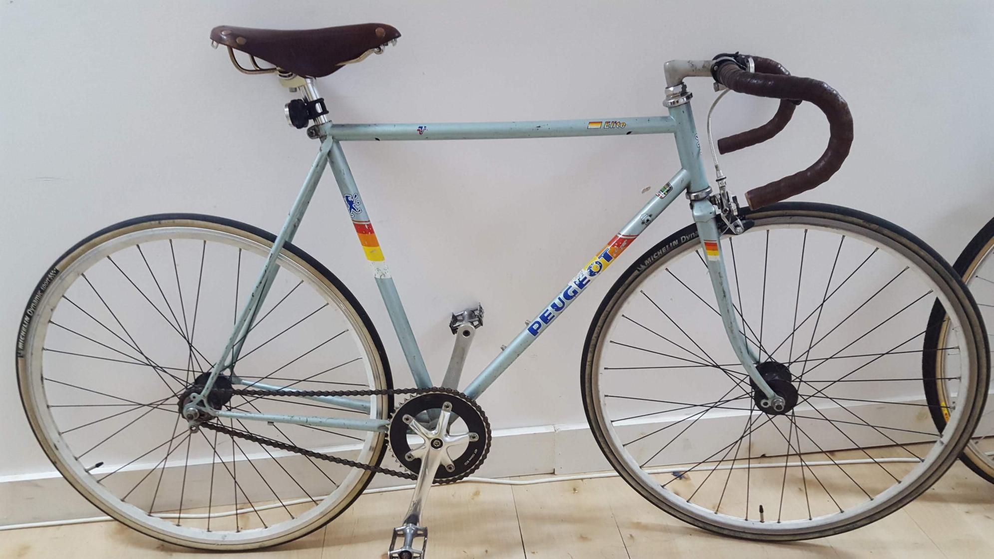 1984 Peugeot Carbolite Blue, Orange, and Yellow or Gold