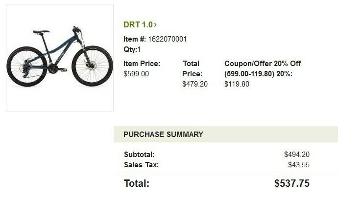 2022 REI Co-op Cycles DRT 1.0 Bike Blue