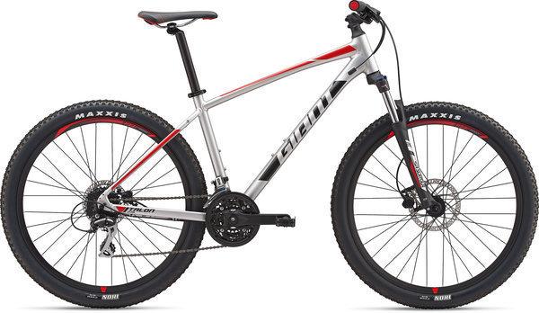 Giant Talon 29er 2 Silver, gray or bare metal and Red