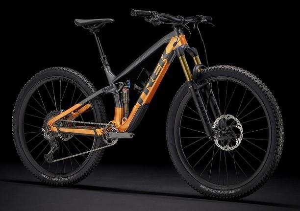 2022 Trek FUEL EX 9.9 XTR Orange and Silver, gray or bare metal