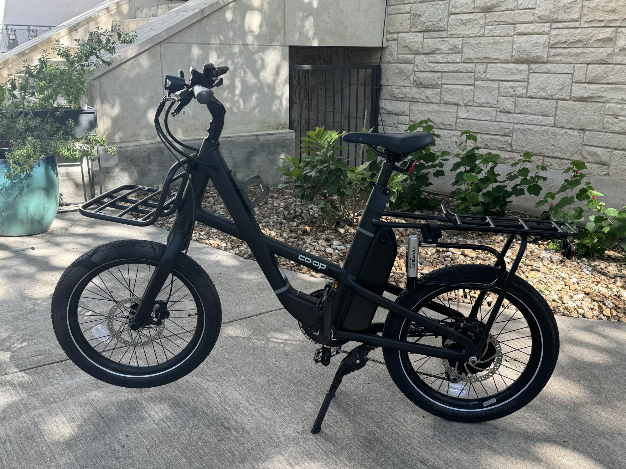 2024 REI Co-op Generation e1.2 cargo bike (rear storage) Black