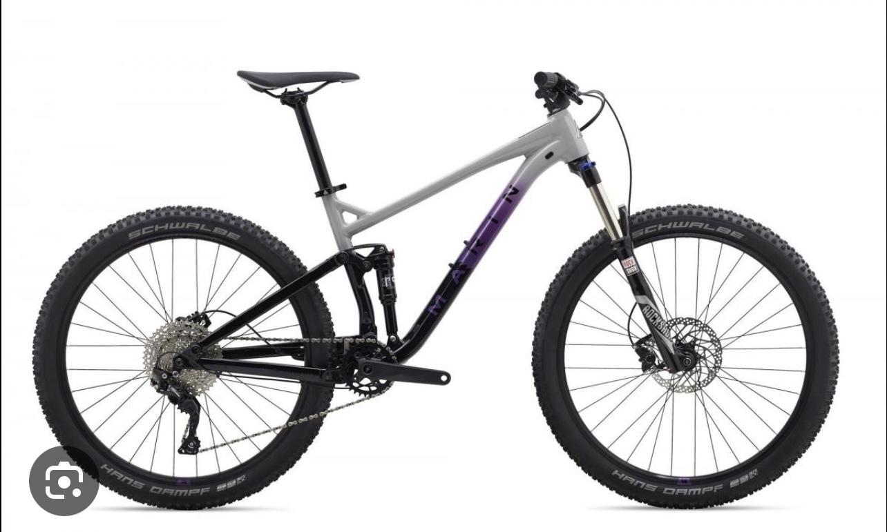 2019 Marin Bikes Hawk Hill 1 Silver, gray or bare metal, Purple, and Black