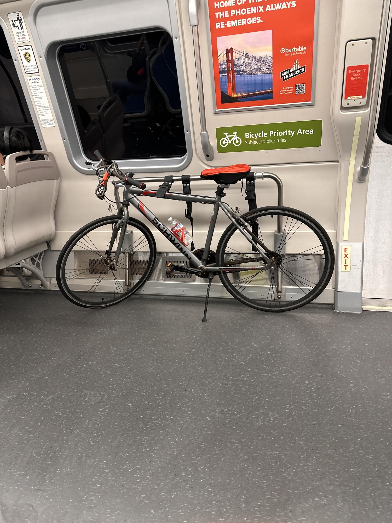 Schwinn Silver, gray or bare metal and Red