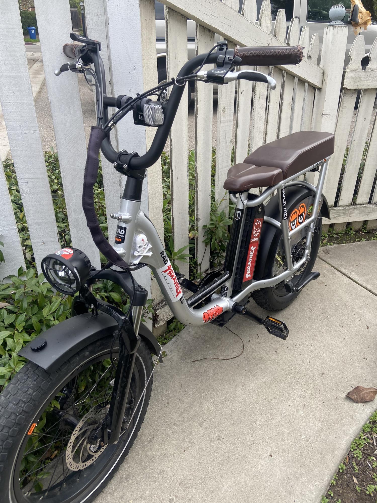 Rad Power Bikes Rad runner plus 1 Silver, gray or bare metal and Stickers tape or other cover-up