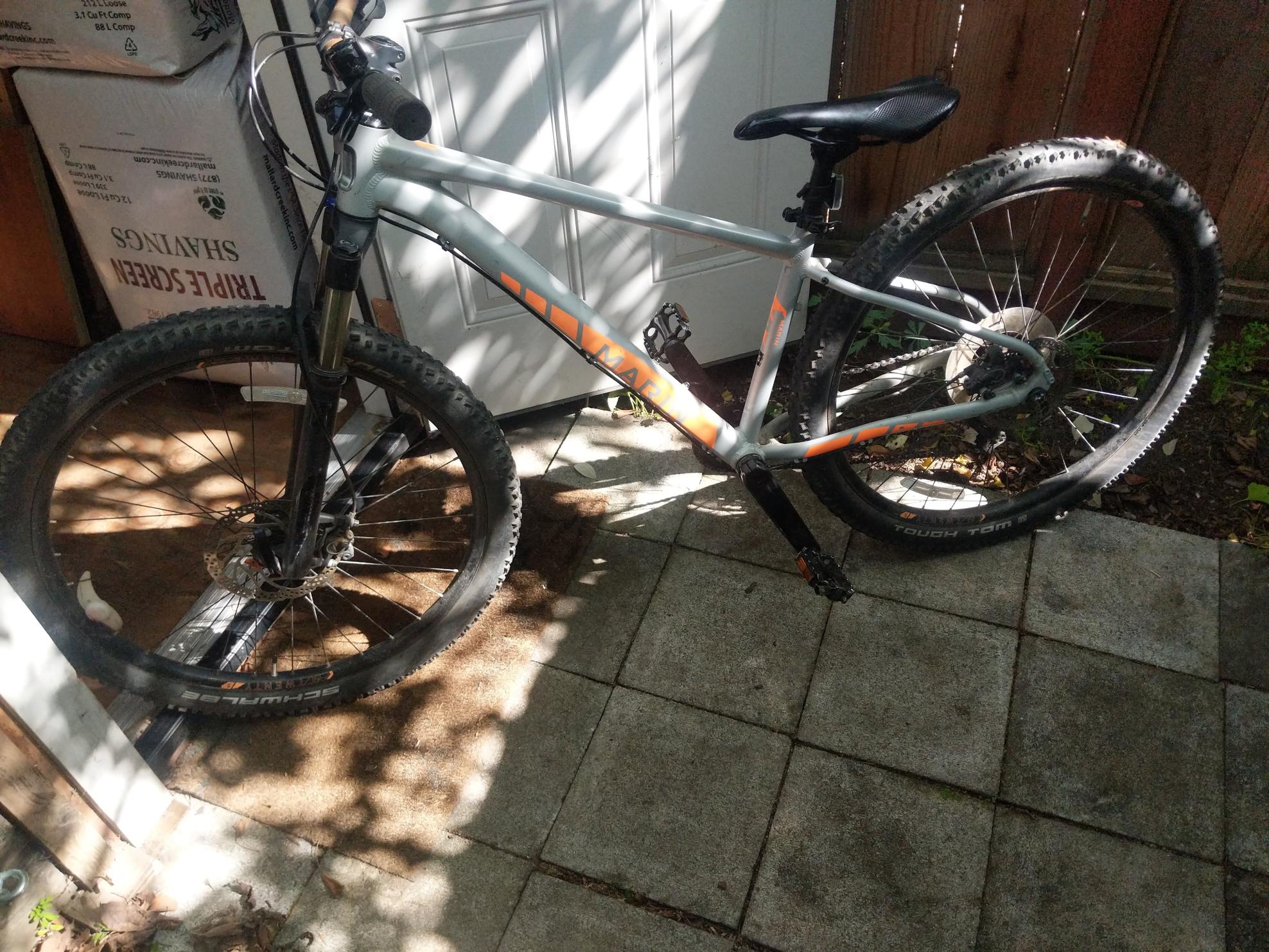 2014 Marin Bikes Silver, gray or bare metal and Orange