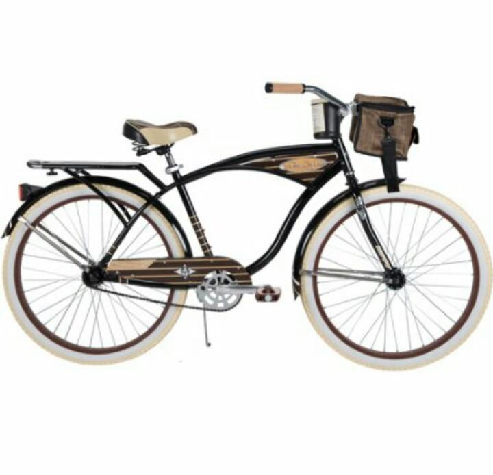 2015 Huffy Panama Jack Black, Brown, and Stickers tape or other cover-up