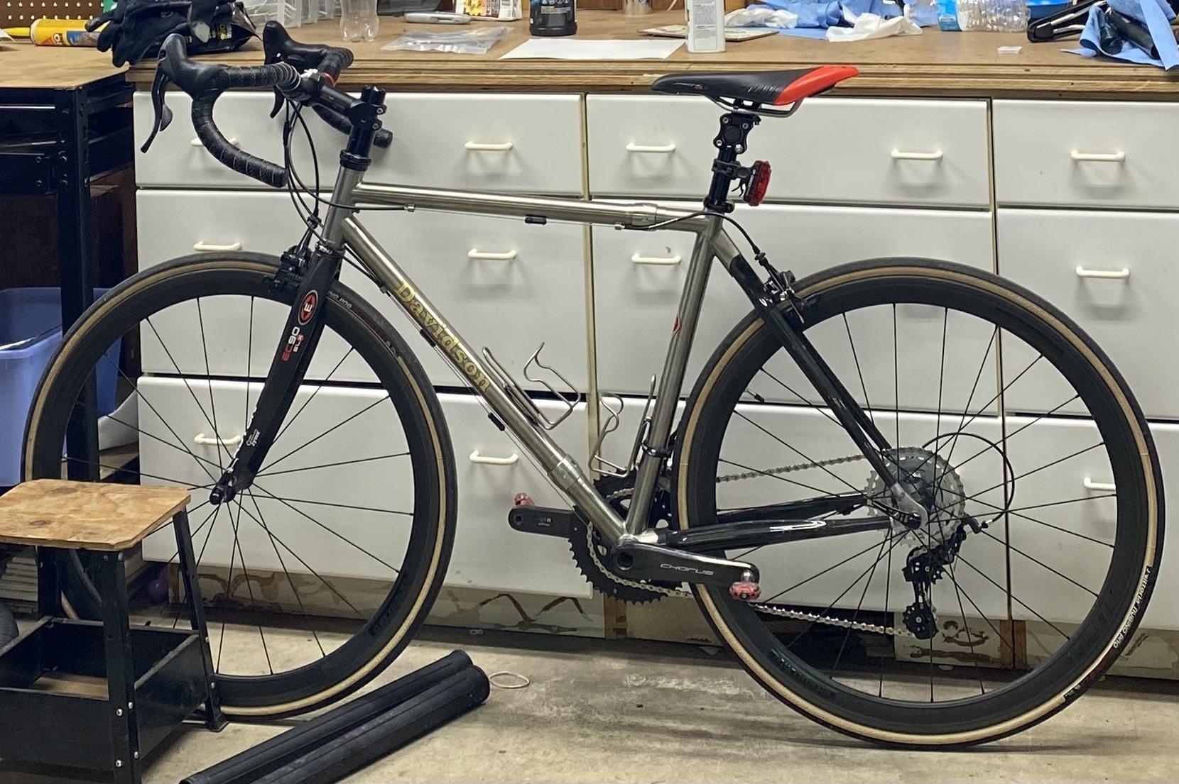2006 Davidson Custom titanium Silver, gray or bare metal