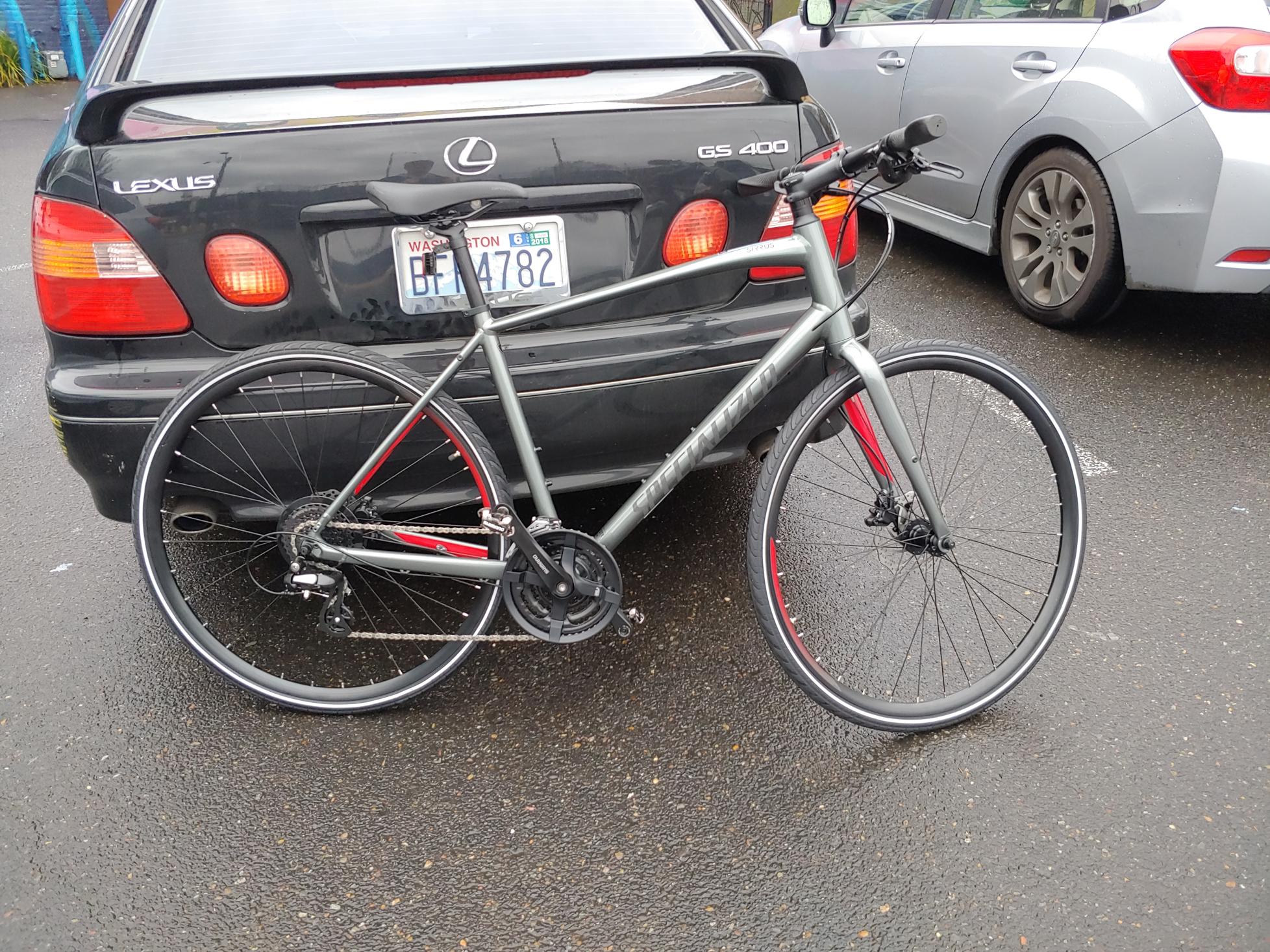 2019 Specialized Sirrus Sport Disc Silver, gray or bare metal and Black