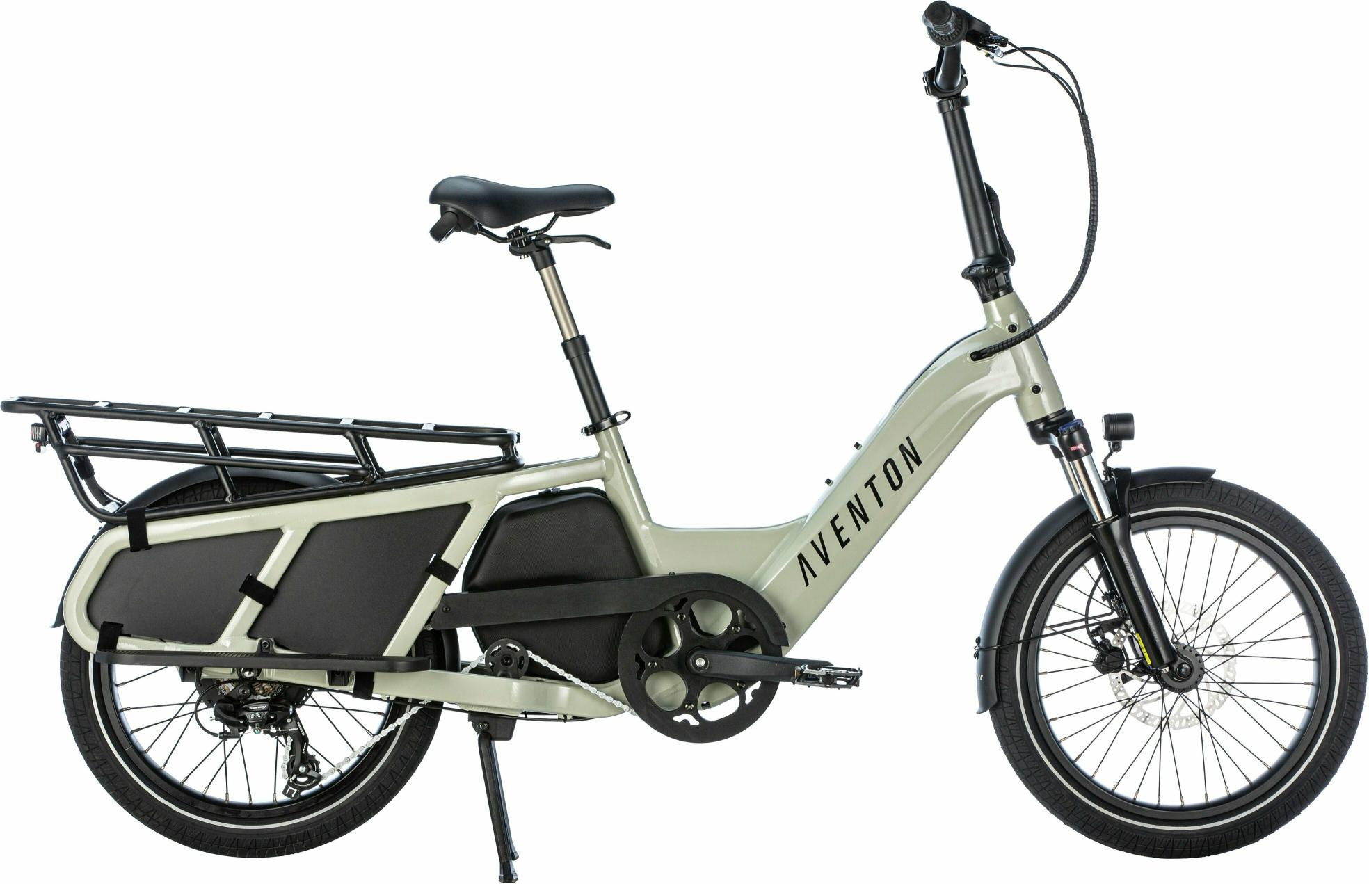 2023 Aventón Abound cargo bike (rear storage) Green