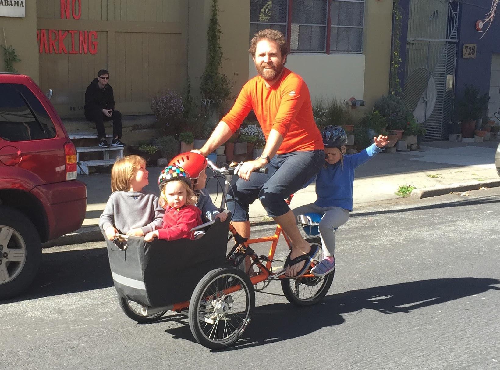 Custom / Homemade cargo bike (front storage) Orange