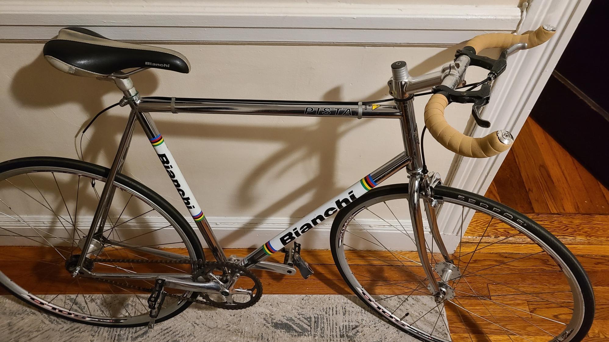 2007 Bianchi Pista Silver, gray or bare metal