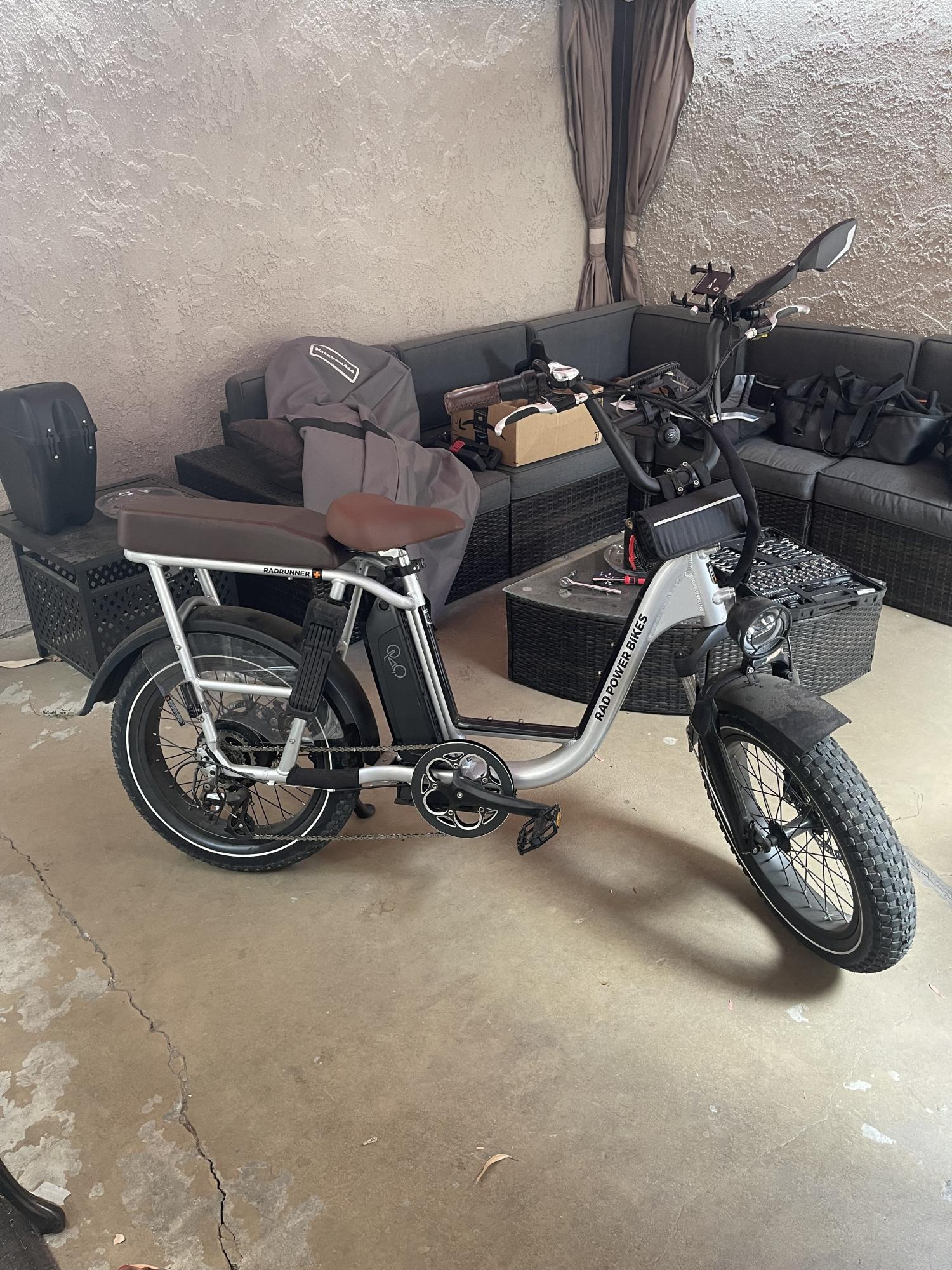 2021 Rad Power Bikes Rad Runner Plus Silver, gray or bare metal