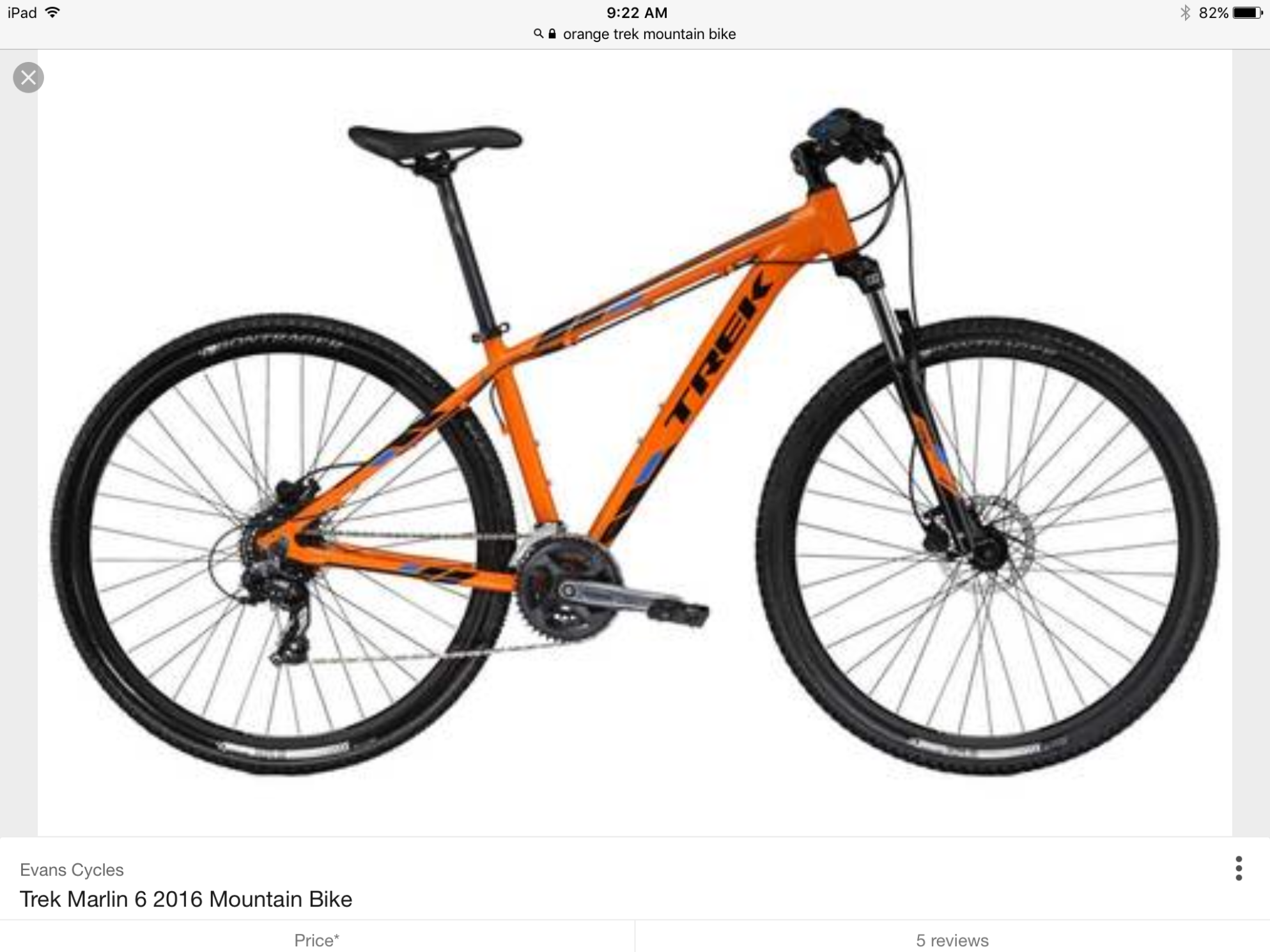 2016 Trek Marlin 6 Orange and Black