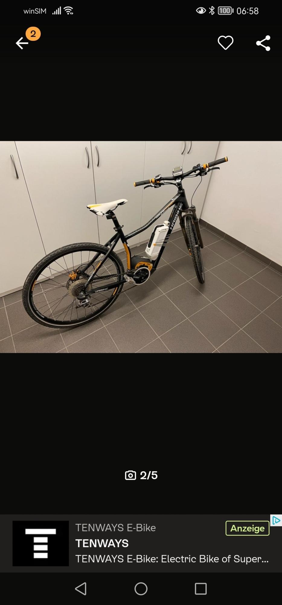 2014 Haibike Black, White, and Orange