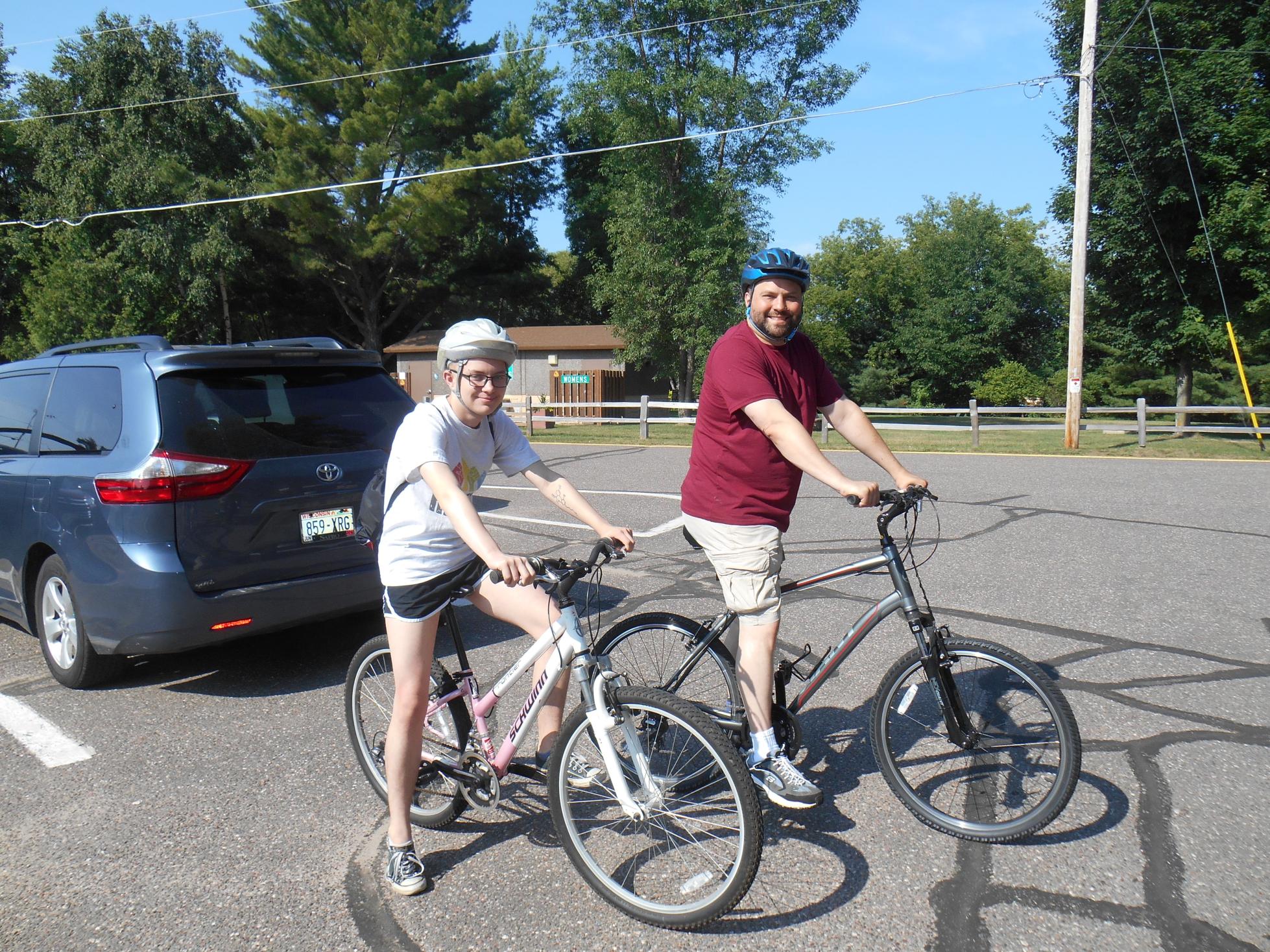 Schwinn Pink, White, and Silver, gray or bare metal